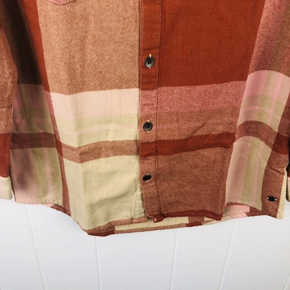 Roxy Womens Let It Go Long Sleeve Flannel Shirt X-Small - Picture 9 of 14